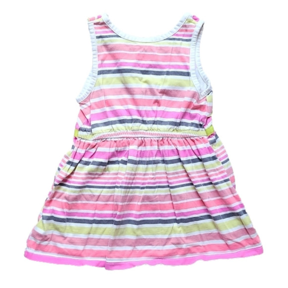 Circo Bright Color Striped Dress With Asymmetrical Ruffle - Picture 4 of 4